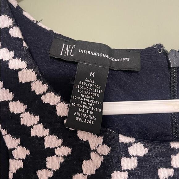 INC International Concepts Navy Blue Women’s pattern dress, size Medium - Picture 5 of 5